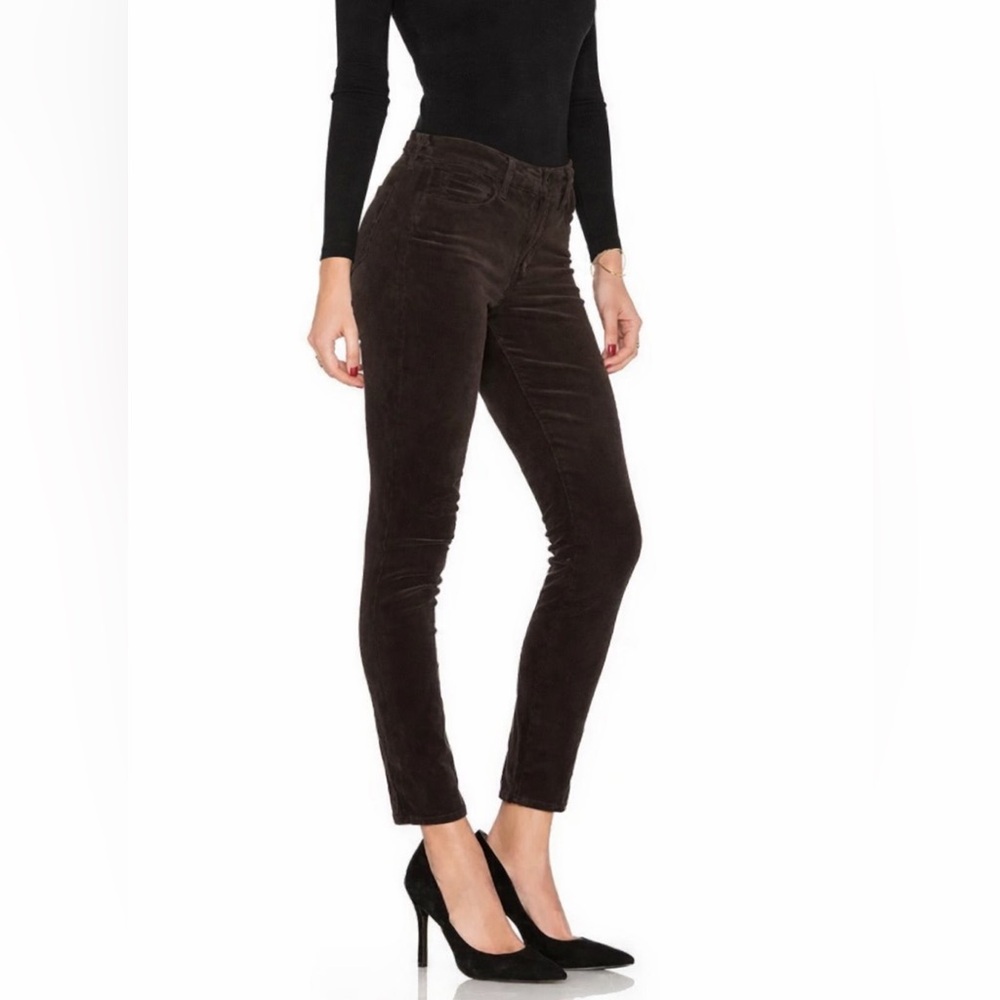 L’Agence Margot‎ High Rise Skinny Pants 28 Lead Velvet Corduroy Stretch USA Made